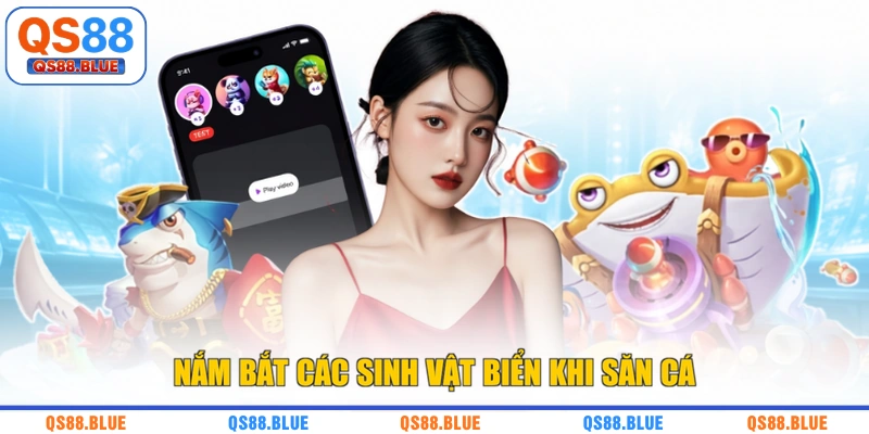Nắm bắt các sinh vật biển khi săn cá